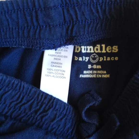 bundles baby place comfy pants with track stripes 3-6 months baby - Picture 3 of 4